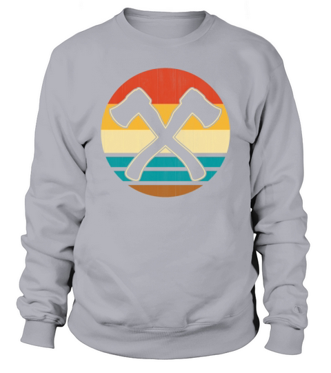 Funny Retro Vintage Style Axe Thrower Throwing Sweatshirt Unisex