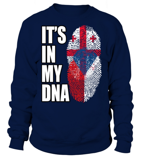 Georgian And Czech Mix Heritage DNA Flag Sweatshirt Unisex