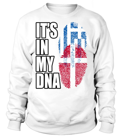 Greek And Danish Mix Heritage DNA Flag Sweatshirt Unisex