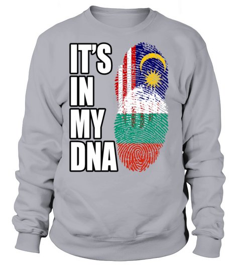 Malaysian And Bulgarian Mix Heritage DNA Flag Sweatshirt Unisex