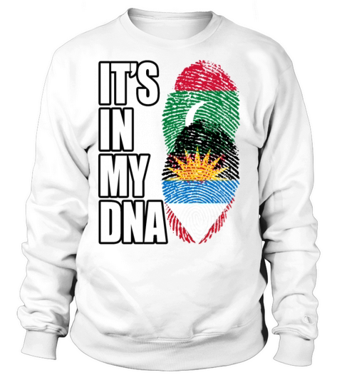 Maldivian And Antiguan Mix Heritage DNA Flag Sweatshirt Unisex