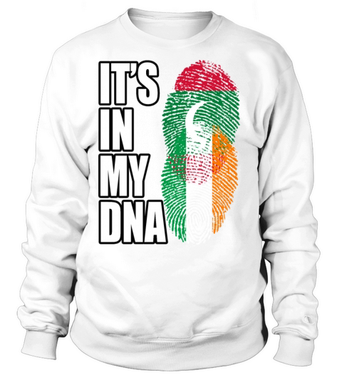 Maldivian And Irish Mix Heritage DNA Flag Sweatshirt Unisex