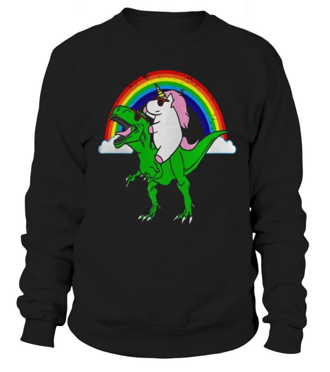 Party Dinosaur TRex with an Unicorn Shirt Sweatshirt Unisex