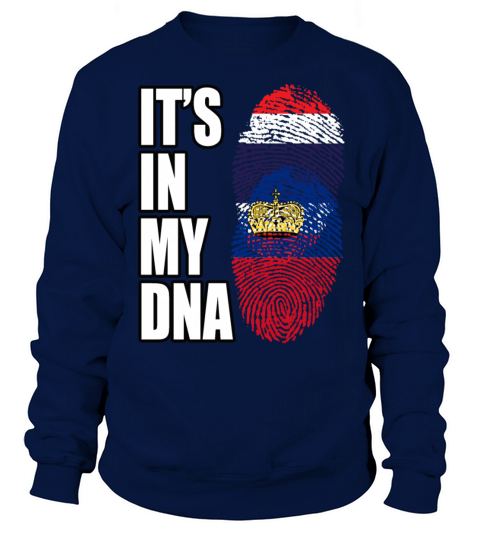 Thai And Liechtensteiner Vintage Heritage DNA Flag Sweatshirt Unisex