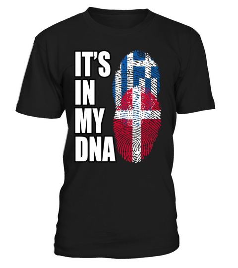 Greek And Danish Mix Heritage DNA Flag T-Shirt Unisex