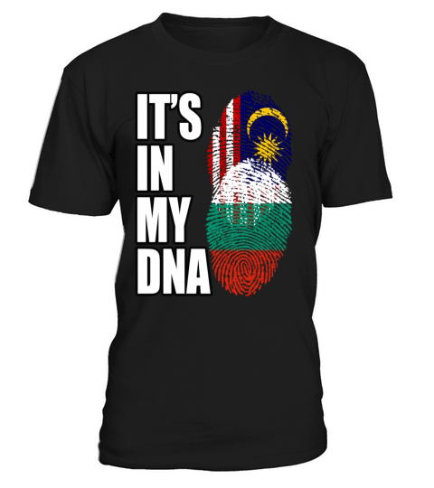 Malaysian And Bulgarian Mix Heritage DNA Flag T-Shirt Unisex