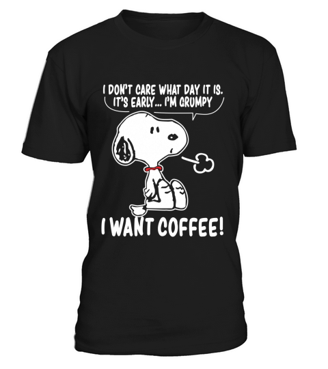 Snoopy - I want coffee T-Shirt Unisex