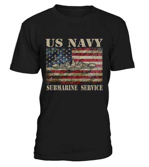 Vintage Us Navy Submarine Service American Flag shirt T-Shirt Unisex
