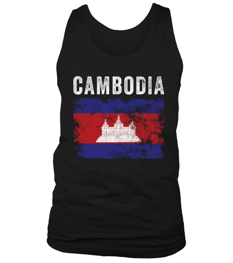 Cambodia Flag Distressed Cambodian Flag Tank Top Unisex
