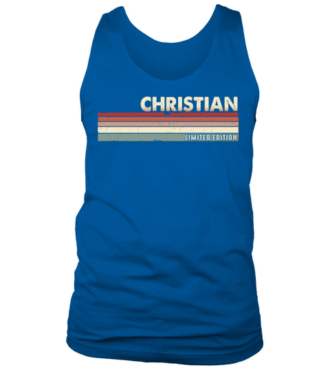 Christian - Funny Retro Vintage Name 80s 90s Tank Top Unisex