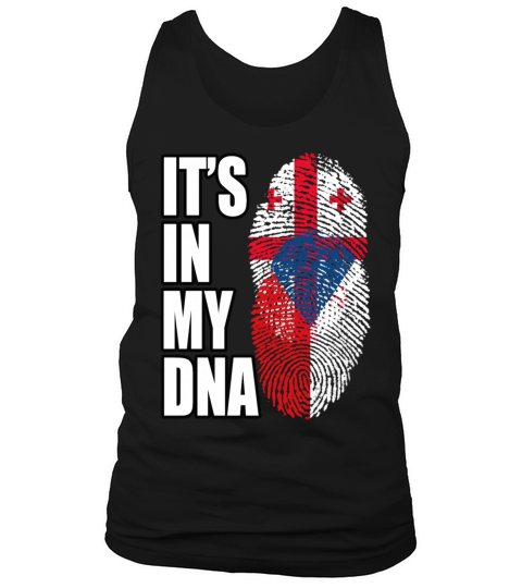 Georgian And Czech Mix Heritage DNA Flag Tank Top Unisex