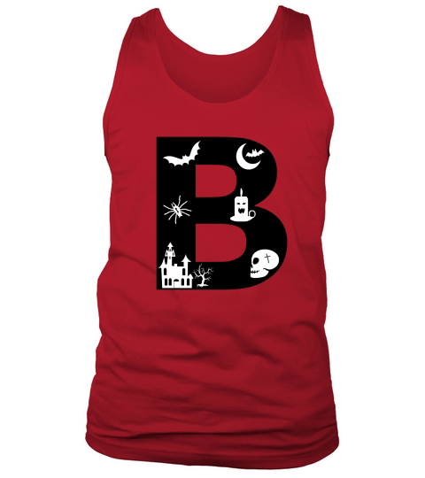 Halloween Alphabets Numbers Clipart B Tank Top Unisex