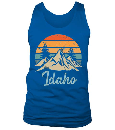 Idaho Retro Vintage Mountain Sunset Outdoors Wilde Tank Top Unisex