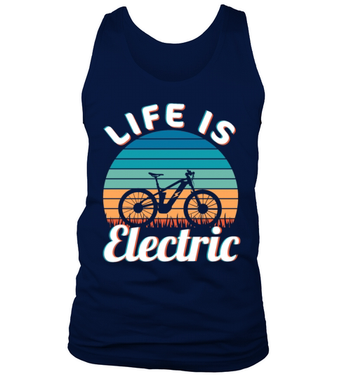 Life is Electric Vintage Ebike Sunset Tank Top Unisex