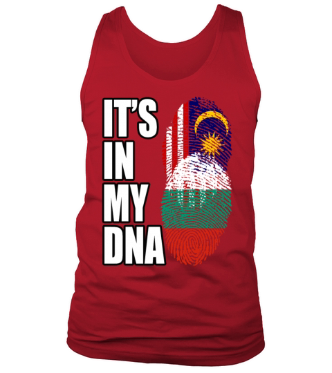 Malaysian And Bulgarian Mix Heritage DNA Flag Tank Top Unisex