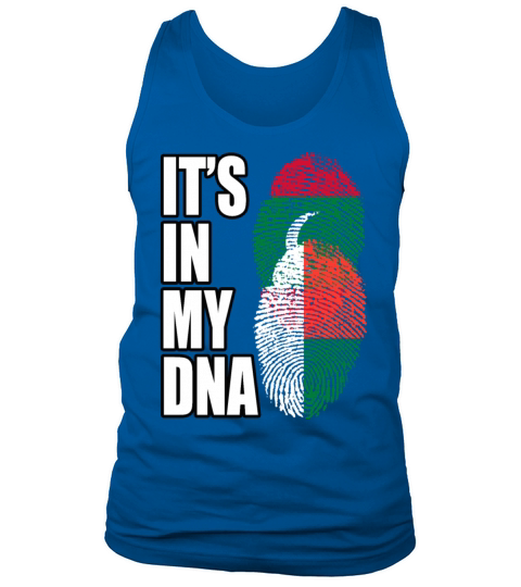 Maldivian And Malagasy Mix Heritage DNA Flag Tank Top Unisex