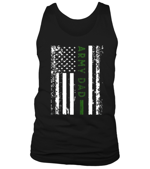 Military United States Proud Army Dad Flag T-shirts Tank Top Unisex
