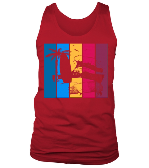 pigs surfing surfboard surfers beach Tank Top Unisex