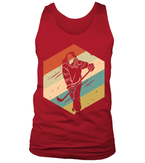 Retro Vintage Ice Hockey Women Girls Tank Top Unisex