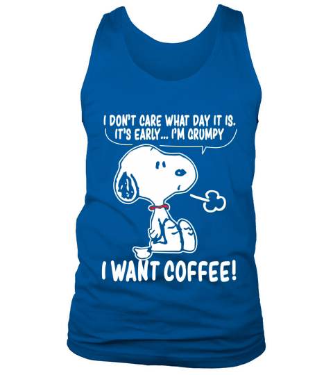 Snoopy - I want coffee Tank Top Unisex