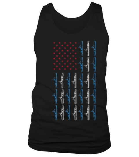 Submarine American Flag 4th of July Navy USA Tank Top Unisex