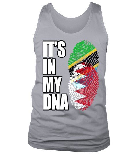Tanzanian And Bahraini Vintage Heritage DNA Flag Tank Top Unisex