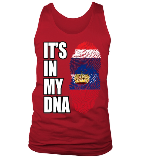 Thai And Liechtensteiner Vintage Heritage DNA Flag Tank Top Unisex
