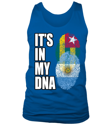 Togolese And Argentinian Mix Heritage DNA Flag Tank Top Unisex