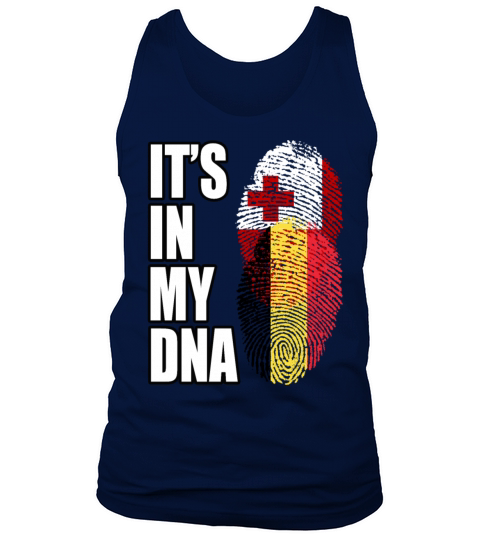 Tongan And Belgian Mix Heritage DNA Flag Tank Top Unisex