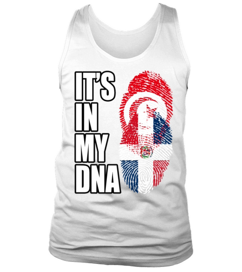 Tunisian And Dominican Mix Heritage DNA Flag Tank Top Unisex
