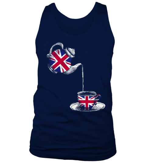 Union Jack Flag with Tea cup Tank Top Unisex