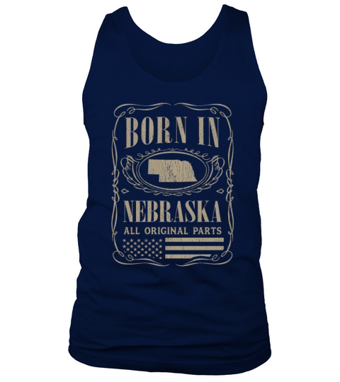 Vintage America US States Born Nebraska Tank Top Unisex