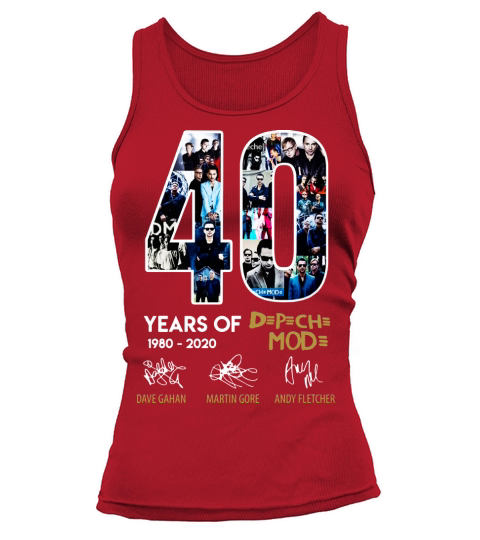 40 years of Depeche Mode signatures shirt Tank top Woman