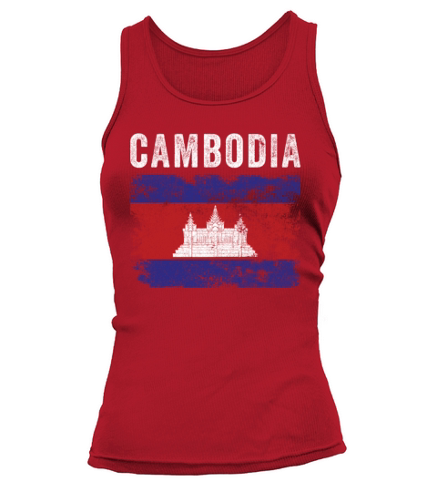 Cambodia Flag Distressed Cambodian Flag Tank top Woman