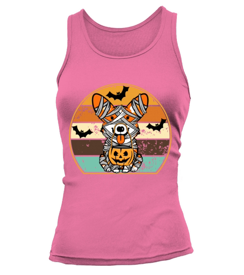 Cute Halloween Costume Welsh Corgi Mummy Dog Lover Tank top Woman