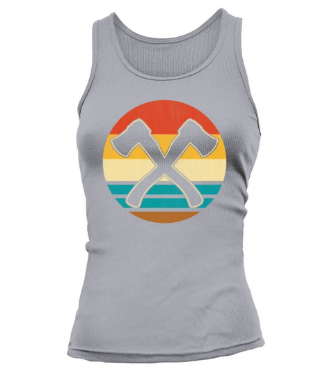 Funny Retro Vintage Style Axe Thrower Throwing Tank top Woman