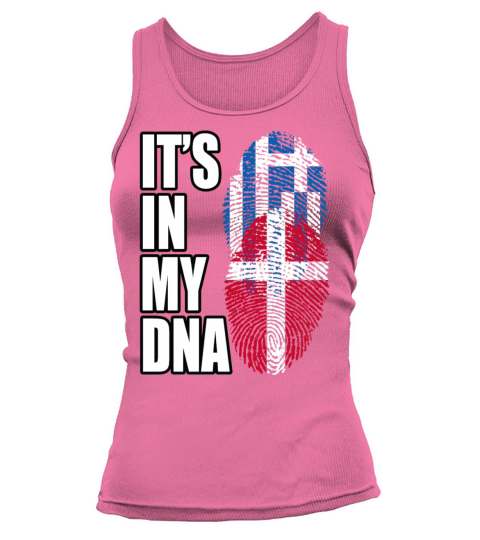 Greek And Danish Mix Heritage DNA Flag Tank top Woman