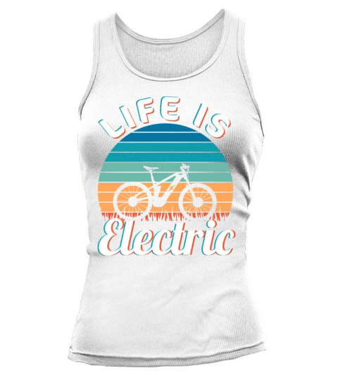 Life is Electric Vintage Ebike Sunset Tank top Woman