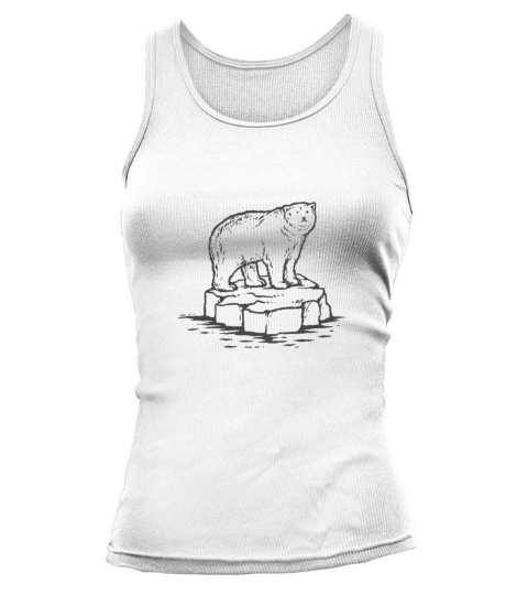 Polar Bear on Ice Floe Illustration Tshirt Tank top Woman