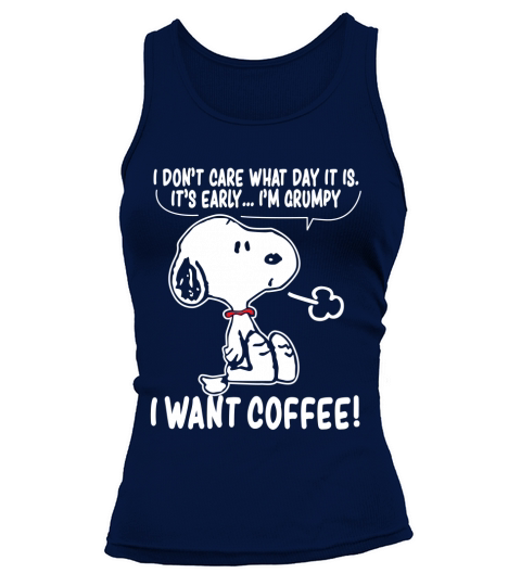 Snoopy - I want coffee Tank top Woman