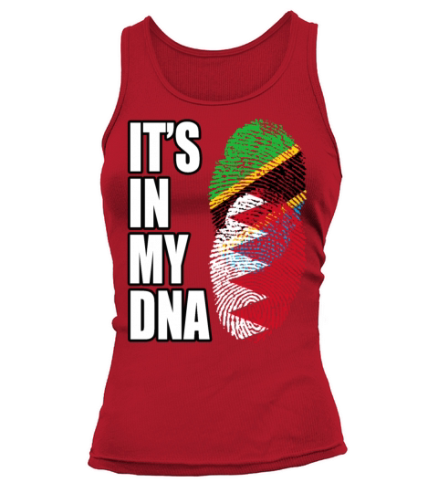 Tanzanian And Bahraini Vintage Heritage DNA Flag Tank top Woman