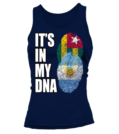 Togolese And Argentinian Mix Heritage DNA Flag Tank top Woman