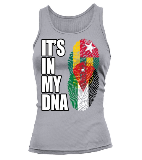 Togolese And Jordanian Mix Heritage DNA Flag Tank top Woman