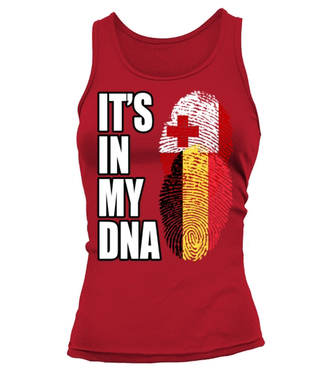 Tongan And Belgian Mix Heritage DNA Flag Tank top Woman