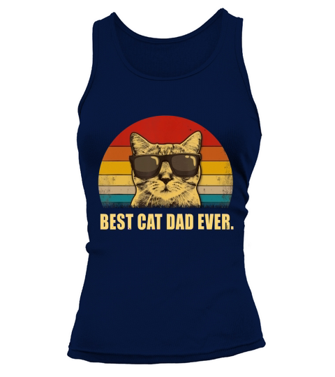 Vintage Best Cat Dad Ever Tank top Woman