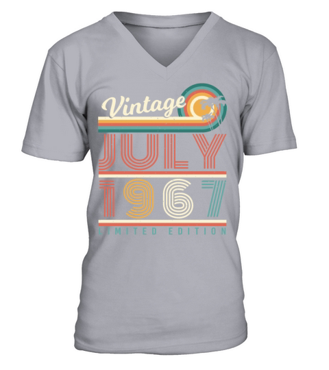 1967 In July Vintage V-Neck T-shirt