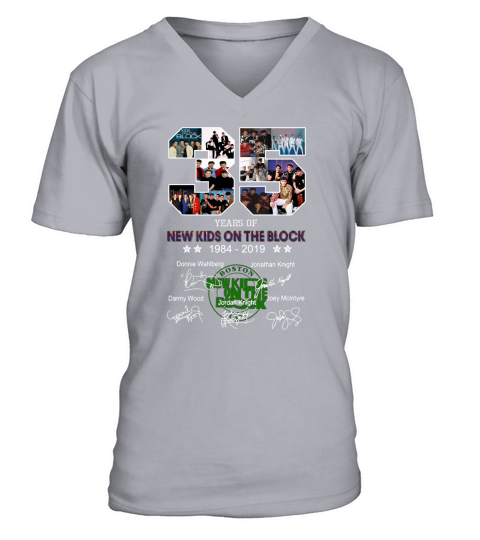 35 years of New Kids On The Block 1984 2019 signatures shirt V-Neck T-shirt
