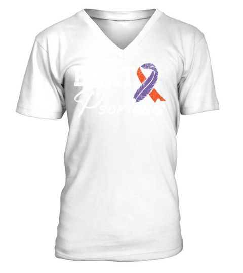 Beat Psoriasis Skin Disease Psoriasis Awareness V-Neck T-shirt