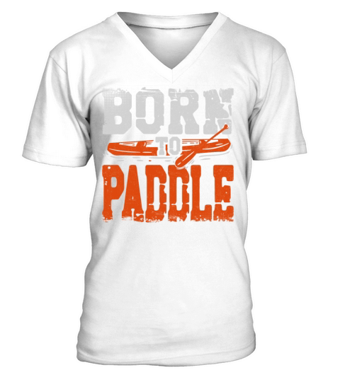 Canoe Canoeing Vintage Retro Born V-Neck T-shirt