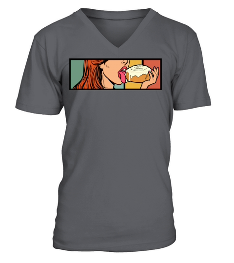 Cinnamon Roll Honey Bun Baker Pastry Chef Baking V-Neck T-shirt